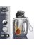 LD-BLACK-1800PC 1700-2500ML Su Şişesi 2 Litre Tritan Malzeme Hassas Ölçekli Taşınabilir Büyük Kapasiteli Su Şişesi Erkekler Kadınlar Için Spor Spor (Yurt Dışından) 1
