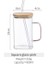 Pembe-Kare 501-600ML 600ML/400ML Kare Yuvarlak Kapaklı ve Saman Kupa Tek Renkli Sap Katmanlı Yüksek Borosilikat Cam Buzlu Kahve Süt Kabarcık Çay (Yurt Dışından) 1