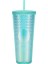 Renk-06 Logo'lu Kapaklı ve Pipetli Plastik Bardaklar 710ML Yaz Soğuk Su Bardağı Çift Duvar Elmas Radyant Tanrıça Saman Bardak Kahve Kupa (Yurt Dışından) 1