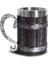 Bs Kupa 501-600 ml Reçine Taklit 3D Meşe Fıçı Bira Kupa Stein Paslanmaz Çelik Astar ile Ortaçağ Iskandinav Viking Runes Sembolü Kahve Içecek Fincan (Yurt Dışından) 4