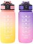Mor Pembe 600ML 600ML Renkli Su Şişesi Motivasyon Içme Şişesi Spor Su Şişesi Zaman Işaretleyici ile Taşınabilir Yeniden Kullanılabilir Plastik Bardaklar (Yurt Dışından) 3