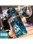 Mavi 1.7l 2 Litre Motivasyon Su Pipetli Şişe Içme Şişesi Büyük Kapasiteli Spor Sürahiler Taşınabilir Seyahat Spor Plastik Su Bardağı (Yurt Dışından) 1