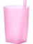Pembe L Yaratıcı Entegre Saman Bardak Şeker Renk Süt Çay Kahve Pipetli Kupa Isıya Dayanıklı Plastik Içme Kupa Çocuk Çocuk Drinkware (Yurt Dışından) 1