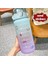 Çıkartmalar ile 03 2000ML 2l Samanlı Su Şişesi Zaman Işaretleyici Plastik Su Bardağı Büyük Kapasiteli Buzlu Açık Spor Şişeleri Botella De Agua 2 Litre (Yurt Dışından) 1