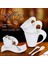 200ML Yaratıcı Dalgalı Espresso Fincan Tabak Seti Porselen Süt Kahvaltı Kupa Seramik Beyaz Çift Kupa 90ML/130ML/200ML300ML Çay Kahve Fincanı (Yurt Dışından) 3