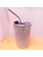 Beyaz 350ML Rhinestones Paslanmaz Çelik Bardak Bling Pipetli Bardak Su Şişesi Kahve Kupaları Suyu Soğuk Içecek Kristal Elmas Termos Tumbler (Yurt Dışından) 1