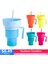 Gök Mavisi Taşınabilir Stadyum Tumbler 2 In 1 Snack Bowl Içecek Pipetli Bardak Çok Amaçlı Renk Değişimi Aperatifler Konteyner Ev Sinemaları Kullanımı Için (Yurt Dışından) 2