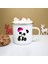 XH369-A015WH-8 360ML Sevimli Panda Baskı Emaye Yaratıcı Kahve Çay Su Bardakları Içecekler Tatlı Kahvaltı Süt Kupası Kawaii Kupalar Kolu Drinkware En Iyi Hediyeler (Yurt Dışından) 1