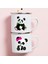 XH369-A015WH-8 360ML Sevimli Panda Baskı Emaye Yaratıcı Kahve Çay Su Bardakları Içecekler Tatlı Kahvaltı Süt Kupası Kawaii Kupalar Kolu Drinkware En Iyi Hediyeler (Yurt Dışından) 2