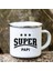 UXH156989-A015WH-8 Süper Papy Baskı Kupalar Yaratıcı Kahve Fincanları Içecek Su Çay Kamp Bardak Emaye Kupa Açık Ev Kolu Drinkware Büyükbaba Için Hediye (Yurt Dışından) 1