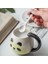 Sarı Misk Kedisi 450ML El-Boyalı Kahve Fincanı Karikatür Güzel Panda Kurbağa Kedi Tilki Domuz Seramik Kupa Çiftler Çocuk Içme Çay Fincanı Çay Kaşığı Dahil (Yurt Dışından) 4