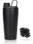 Siyah 500 ml Protein Shaker Termos Bardak Paslanmaz Çelik Su Şişesi Açık Spor Salonu Eğitim Içecek Tozu Süt Mikser Seyahat Taşınabilir 500 ml (Yurt Dışından) 1