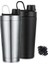 Siyah 500 ml Protein Shaker Termos Bardak Paslanmaz Çelik Su Şişesi Açık Spor Salonu Eğitim Içecek Tozu Süt Mikser Seyahat Taşınabilir 500 ml (Yurt Dışından) 2