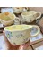 201-3 201-300 ml Seramik Kupalar Kahve Fincanları El Sıkıştırılmış Düzensiz Çiçek Süt Çay Bardağı Ins Kore Tarzı Yulaf Ezmesi Kahvaltı Kupa Drinkware Mutfak (Yurt Dışından) 5