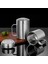 220 ml 304 Paslanmaz Çelik Metal Bira Kupaları Kapaklı Yalıtımlı Termal Kahve Süt Tumbler Çift Alt Kupa Açık Seyahat Kamp Bardak (Yurt Dışından) 2