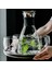 1000 ml B Isıya Dayanıklı Cam Su Sürahi Otomatik Açılır Paslanmaz Çelik Kapaklı Sıcak ve Soğuk Meyve Suyu Içecek Çay Için Temiz Su Sürahi (Yurt Dışından) 2