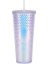 Şeffaf Şerit 710ML Ater Şişe 710ML Yaz Caneca Su Bardağı Plastik Kapaklı ve Pipetli Boba Diamond Kahve Kupa Su Şişesi Bardakları Bubble Tea Makaro (Yurt Dışından) 1