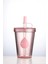 320 ml Pembe 1 Adet Kapaklı ve Pipetli Plastik Bardaklar, Yetişkinler ve Çocuklar Için Yeniden Kullanılabilir Bardaklar, Buzlu Kahve, Çay ve Smoothie Için Toplu Bardaklar (Yurt Dışından) 1