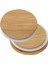 Ahşap Renk 100MM Bambu Mason Kavanoz Depolama Konserve Kapakları Içme Bardağı Yeniden Kullanılabilir Conta Halkası Çam Ahşap Kapak Kapakları Cam Kavanoz Seramik Kupalar Için (Yurt Dışından) 5