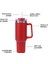 Kırmızı 40 Oz Tumbler Saplı ve Saman Kapaklı Paslanmaz Çelik Yalıtımlı Bardak Sıcak ve Soğuk Içecekler Için Seyahat Kupa (Yurt Dışından) 4