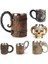 06 Viking Ahşap Tarzı Bira Kupa Simülasyon Ahşap Varil Bira Bardağı Çift Duvar Içme Kupa Metal Yalıtımlı Bar Içme Kahve Fincanı (Yurt Dışından) 4