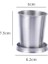 150 ml Paslanmaz Çelik Teleskopik Kahve Şarap Bardağı Katlanabilir Katlanır Bardak Açık Kamp Seyahat Yürüyüş Dable 75 ML/150 ML/250 ml (Yurt Dışından) 1