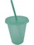 Yeşil 480 ml 480 ML/700 ml Yetişkin Yaratıcı Su Bardağı Payetli Glitter Pp Plastik Sıcaklık Algılama Çok Özellikli Rahat Saman Bardak (Yurt Dışından) 1
