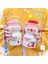 Şeffaf Pembe 480 ml 480 ml Sevimli Su Şişesi Çocuklar Için Taşınabilir Drinkware Okul Su Şişesi Anti-Sonbahar Kamp Su Şişesi Kızlar Için Süt Bardak (Yurt Dışından) 2
