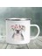 XH1987-A015WH-8 Sevimli Hayvan Mektup Baskı Kupalar Yaratıcı Cam Kahve Çay Bardağı Içecekler Tatlı Kahvaltı Süt Kupası Emaye Kupalar Kolu Drinkware Hediyeler (Yurt Dışından) 1
