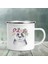 XH1987-A015WH-8 Sevimli Hayvan Mektup Baskı Kupalar Yaratıcı Cam Kahve Çay Bardağı Içecekler Tatlı Kahvaltı Süt Kupası Emaye Kupalar Kolu Drinkware Hediyeler (Yurt Dışından) 5