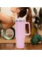 Pembe 401-500 ml 1 Adet 40 Oz Tumbler Saplı Paslanmaz Çelik Yalıtımlı Bardak Sıcak ve Soğuk Içecekler Için Seyahat Kahve Kupa (Yurt Dışından) 3