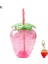 B 501-600ML 500ML Yaz Sevimli Çilek Saman Su Şişesi Karikatür Gıda Sınıfı Pp Geniş Uygulama Süt Kahve Saman Bardağı Ev Drinkware (Yurt Dışından) 1
