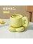Matcha Renk Seti 500ML 500ML Yaratıcı Seramik Kupa Yüksek Sıcaklık Su Kahve Süt Kupası Büyük Saplı Ofis Sevimli Kadın Büyük Kapasiteli Drinkware (Yurt Dışından) 1