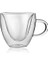 Temizle 80ML Kalp Aşk Şekli Cam Kahve Kupa Bardak Çift Duvar Içme Çay Süt Suyu Su Bardakları Isıya Dayanıklı Drinkware Seti Sevgilisi Hediye (Yurt Dışından) 1