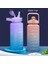 Tip 2-Pembe 2000ML 2 Litre Su Şişesi Büyük Kapasiteli Motivasyon Içme Şişesi Zaman Işaretleyicili Açık Spor Su Şişesi Sevimli Plastik Bardaklar (Yurt Dışından) 2