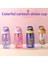 B Mor 480ML 480ML Çocuklar Damlatmaz Bardak Su Şişeleri Yaratıcı Karikatür Pipet ve Kapaklarla Besleme Dökülmeye Dayanıklı Taşınabilir Bebekler Içecek Bardakları (Yurt Dışından) 2