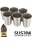 350ML-4CUPS Açık 304 Paslanmaz Çelik Bardak Seti Büyük Kamp Bardak Piknik Yürüyüş Taşınabilir Bira Kahve Çay Likör Bar Ev (Yurt Dışından) 3