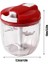 Kırmızı 900 ml Çekme Tipi Mini Kıyıcı Manuel Sebze Kıyma Makinesi 3 Paslanmaz Çelik Bıçaklar Soğan Kıyıcı Sarımsak Kırıcı Mutfak Gereçleri (Yurt Dışından) 1