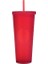 Şeffaf Kırmızı Mat 00 710ML 2023 # 700ML/24OZ Tumbler Bling Elmas Tırnak Pipeti Soğuk Bardak, Işaretsiz, Lazer Gökkuşağı Degrade Pipetli Bardak (Yurt Dışından) 1