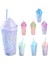 B3 Sarı 550ML Çift Duvar Kahve Pipetli Fincan Yeniden Kullanılabilir Seyahat Açık Kamp Içme Bardağı Meyve Suyu Çay Bira Kupa Tumbler Çocuklar Yetişkinler Için (Yurt Dışından) 2
