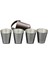 01 4 Adet 51-100ML Şarap Bardakları Toksik Olmayan Drinkware Seti 130G Metal Bira Bardağı Tuhaf Kokusuz Paslanmaz Çelik Kapaksız Içme Araçları 70ML (Yurt Dışından) 4