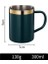 Yeşil 300ML B 200-500ML Çift Duvar Kahve Fincanı Kapaklı 304 Paslanmaz Çelik Çift Alt Kupa Bira Kupa Çay Bardakları Içme Bardakları Termal Kupa Su Kupa (Yurt Dışından) 1