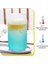 Sarı 16OZ 340 ml Degrade Renk Süblimasyon Cam Bambu Kapaklı Süblimasyon Bira Can Borosilikat Gözlük Kavanoz Bardak Kupa Resue Pipetli (Yurt Dışından) 4