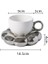 Styleb-Black 301-400 ml 2 Adet/takım Seramik Kahve Kupalar Iskandinav Fincan Ayçiçeği Tabağı ile Süt Çay Bardağı Tepsi ile Doğum Günü Yeni Yıl Hediyeleri Masa Dekorasyonu (Yurt Dışından) 2