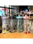 B Siyah 2000 ml 2 Litre Su Pipetli Şişe Kadın Kızlar Büyük Taşınabilir Seyahat Şişeleri Spor Fitness Fincan Yaz Soğuk Su Zaman Ölçeği ile (Yurt Dışından) 3