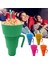 Pembe Snack Bardak 2 In 1 Çok Fonksiyonlu Renk Değiştiren Stadyum Tumbler Snack Içecek Pipetli Bardak Filmler Ev Kullanımı Için (Yurt Dışından) 3