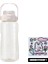 Şeffaf 1500ML 1500ML Samanlı Su Şişesi Kadın Kızlar Büyük Taşınabilir Seyahat Şişeleri Spor Fitness Fincan Yaz Soğuk Su Zaman Ölçeği ile (Yurt Dışından) 1