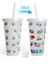 Yeşil Kapak 5pcs Set 5pcs 710ML 24OZ Renk Değiştiren Soğuk Bardaklar Futbol Kupası Yeniden Kullanılabilir Bardak Kapaklı ve Samanlı Soğuk Bardak Saman Bardak Mutfak Drinkware (Yurt Dışından) 2