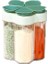 Yeşil 4 In 1 Baharat Kavanoz Baharat Kavanoz Konteyner Kapaklı Şeffaf Baharat Kavanoz Açık Kamp Baharat Konteyner Mutfak Gadget Seti (Yurt Dışından) 1