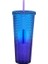 38 701-800ML 710MLÇIVILI Tumbler Kahve Fincanı Yaz Soğuk Su Şişesi Çift Duvarlı Plastik Durian Elmas Pipetli Bardak Sevimli Su Şişesi (Yurt Dışından) 1